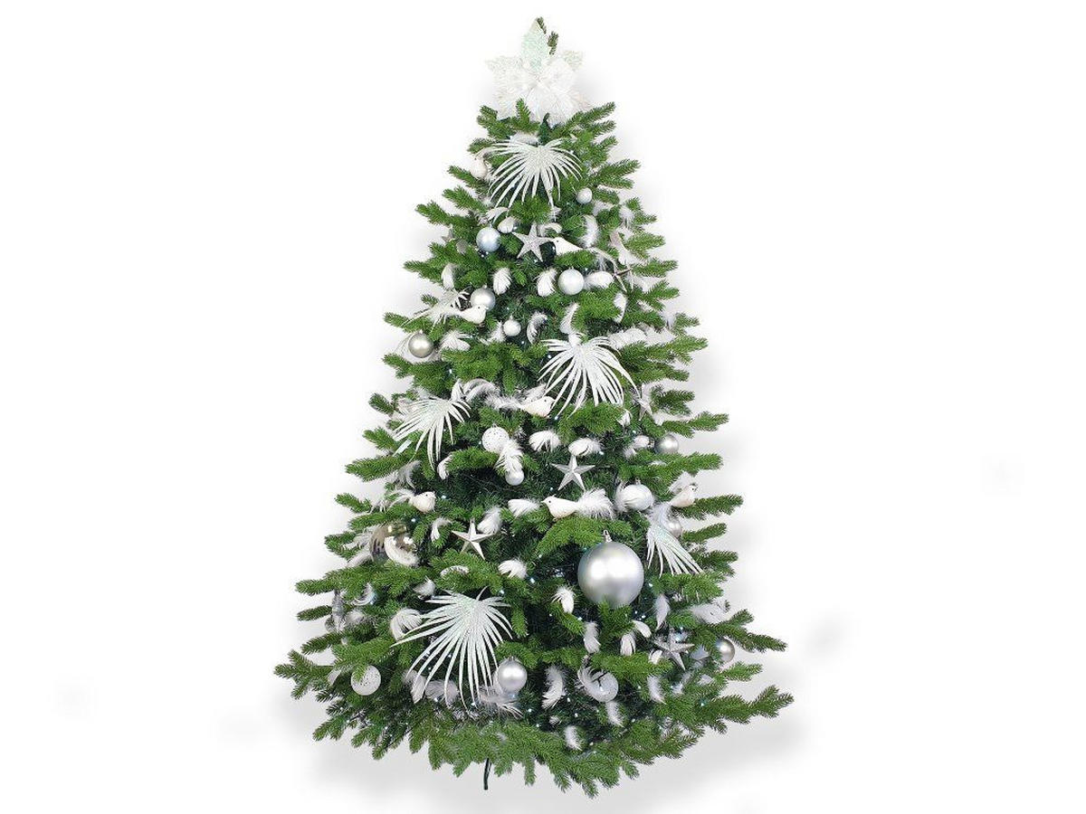 WEIHNACHTSORNAMENTE 6er-Set Ornamente Sterne silber Mix 9 cm - Silberfarben, Kunststoff (9/9/9cm) - LAALU