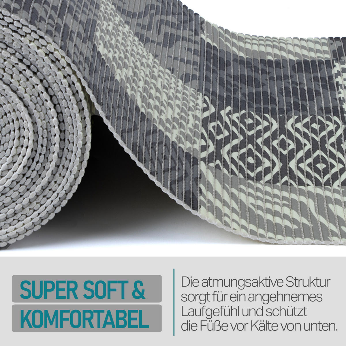 SCHUTZUNTERLAGE Weichschaum auf Rolle 0,8x15 m Patchwork - Braun, Kunststoff (80/1500cm) - Bestlivings