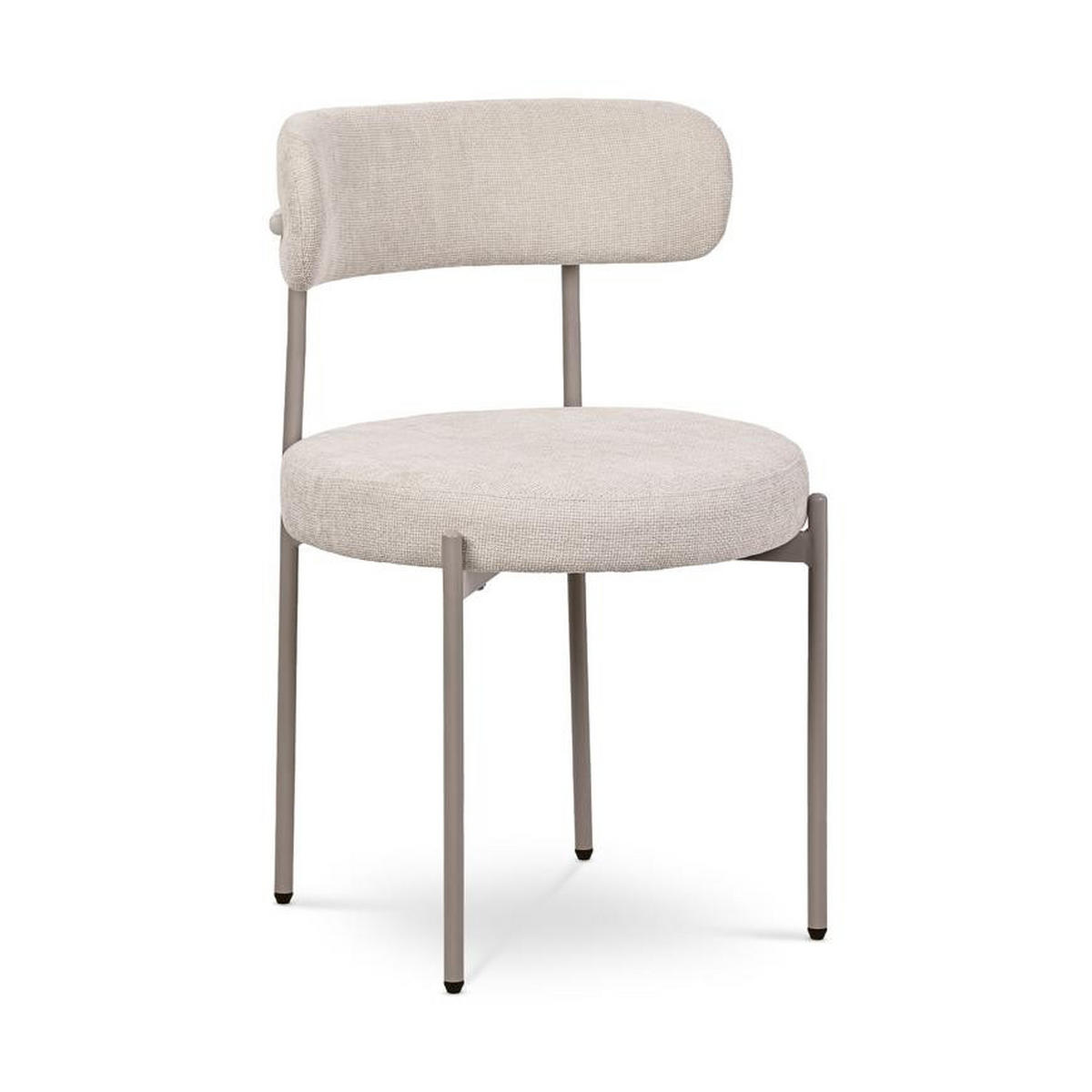 STÜLE 2er-Set Gaby modernen aus beige Chenillegewebe - Beige, Textil/Metall (51/79.5/51cm) - Sicaan