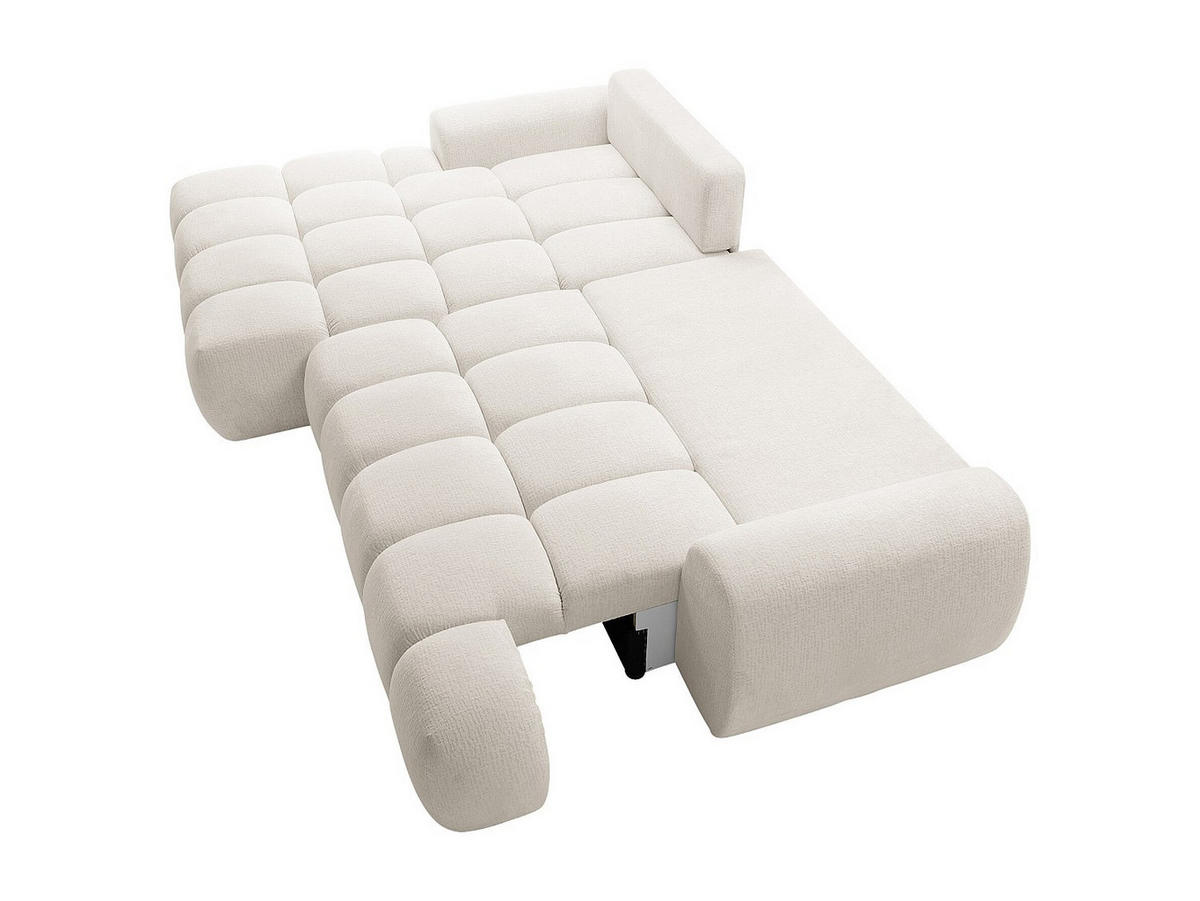 ECKSOFA mit Schlaffunktion - Ecke links - Chenille - Beige - FARNETA - Beige, Textil (280/177cm) - Vente-Unique