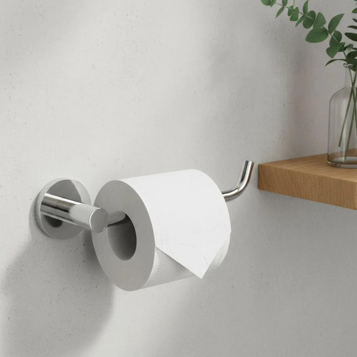 HALTER Für Toilettenpapier Rea 5609 Leo Chrome - Chromfarben, Metall (7/5/17.5cm) - REA