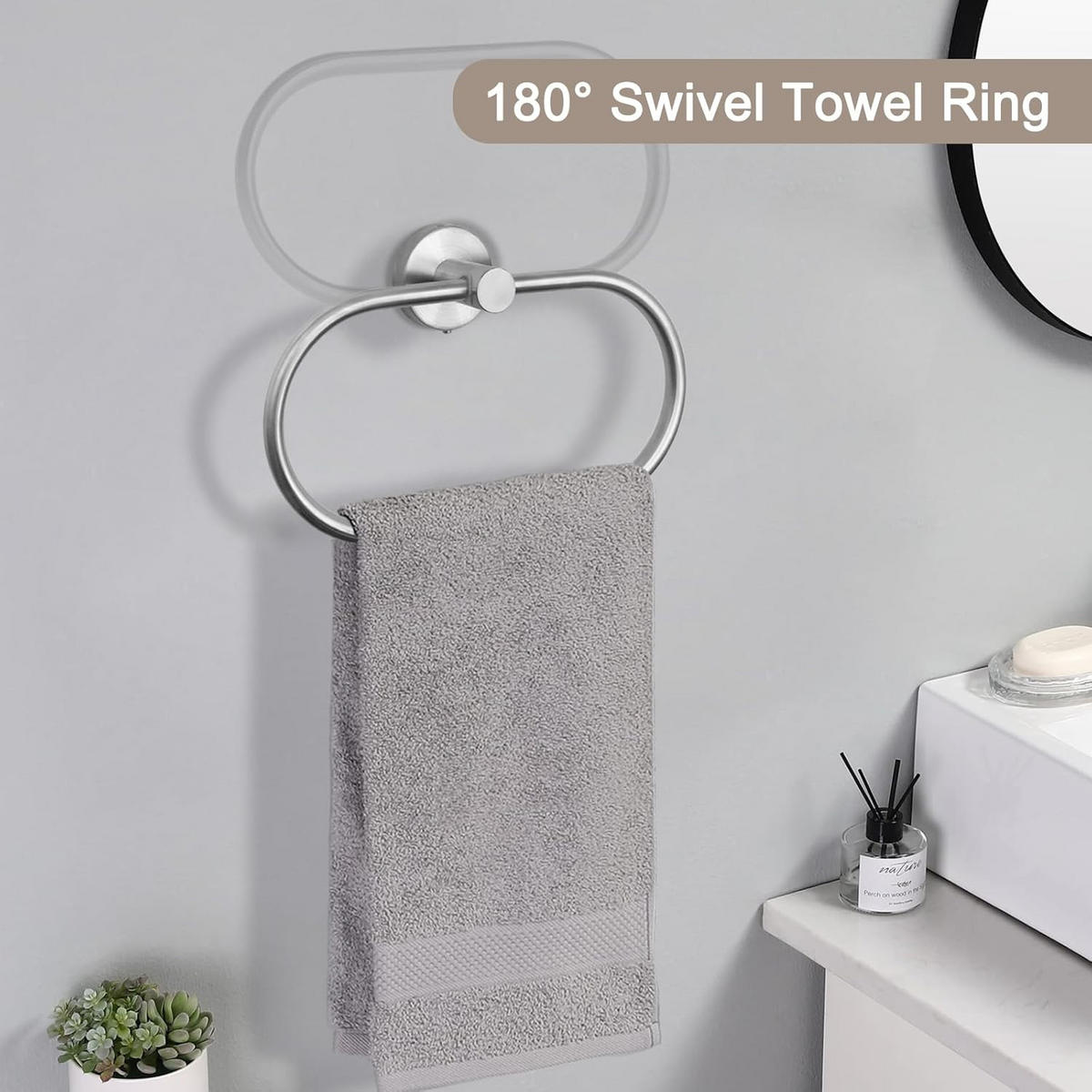 BADEZIMMER-REGAL-SET, silber, 42/18/6 cm - Silberfarben, Metall (18/6/42cm)