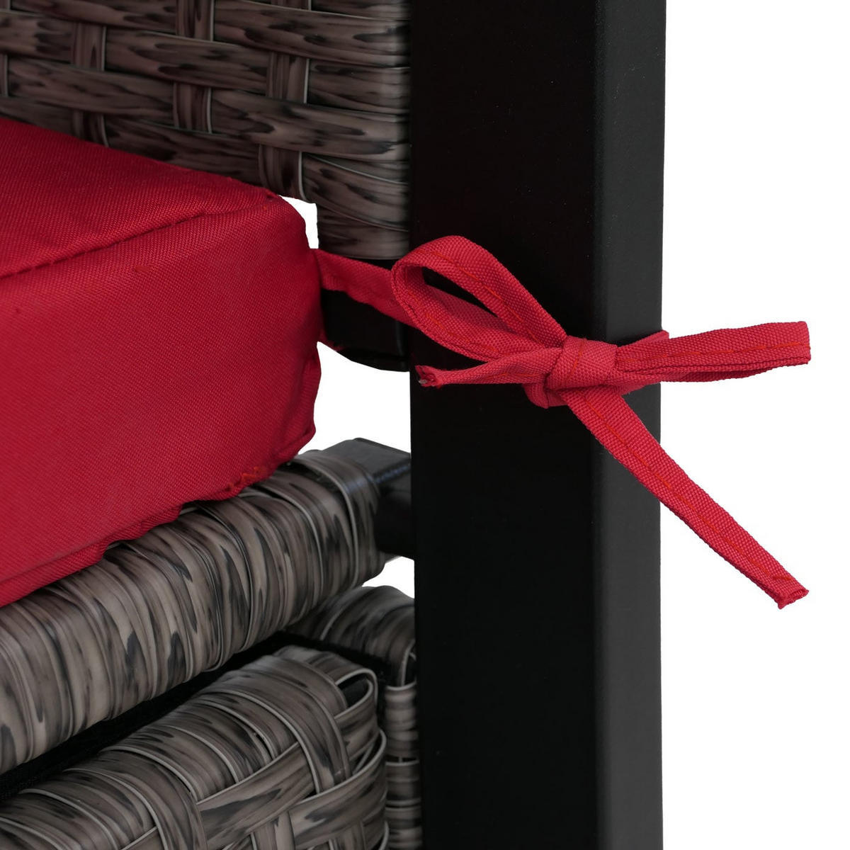 SITZBANK Grau, Bordeaux - Bordeaux/Grau, Kunststoff (164/87/57cm) - MCW