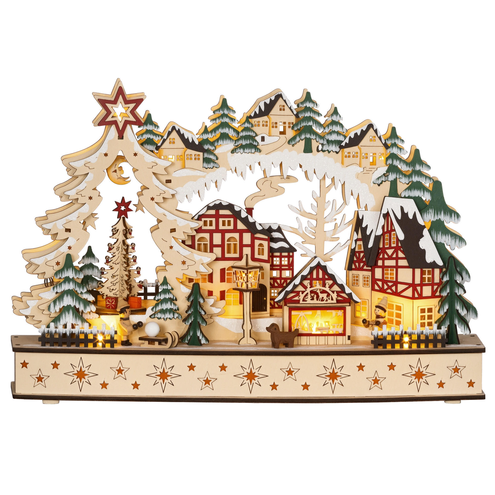 WEIHNACHTS-SCHWIBBOGEN Naturfarben 45.0/12.0/30.0cm - Naturfarben, Holzwerkstoff (12/30/45cm)