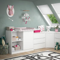 WICKELKOMMODE Ruben Weiß 113 x 93 cm mit Wickelaufsatz - Weiß, Holzwerkstoff (113/93/53cm) - Vicco