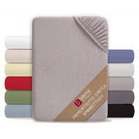SPANNBETTTUCH Premium Frottee sturmgrau, 90x190 cm - 100x200 cm - Grau, Textil (100/200cm) - biberna
