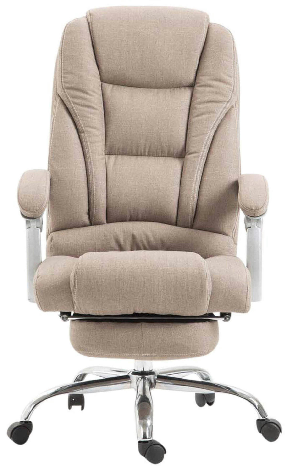 BÜROSTUHL Pacira, Stoff Taupe - Taupe, Textil/Metall (68/127/64cm) - TPFLiving