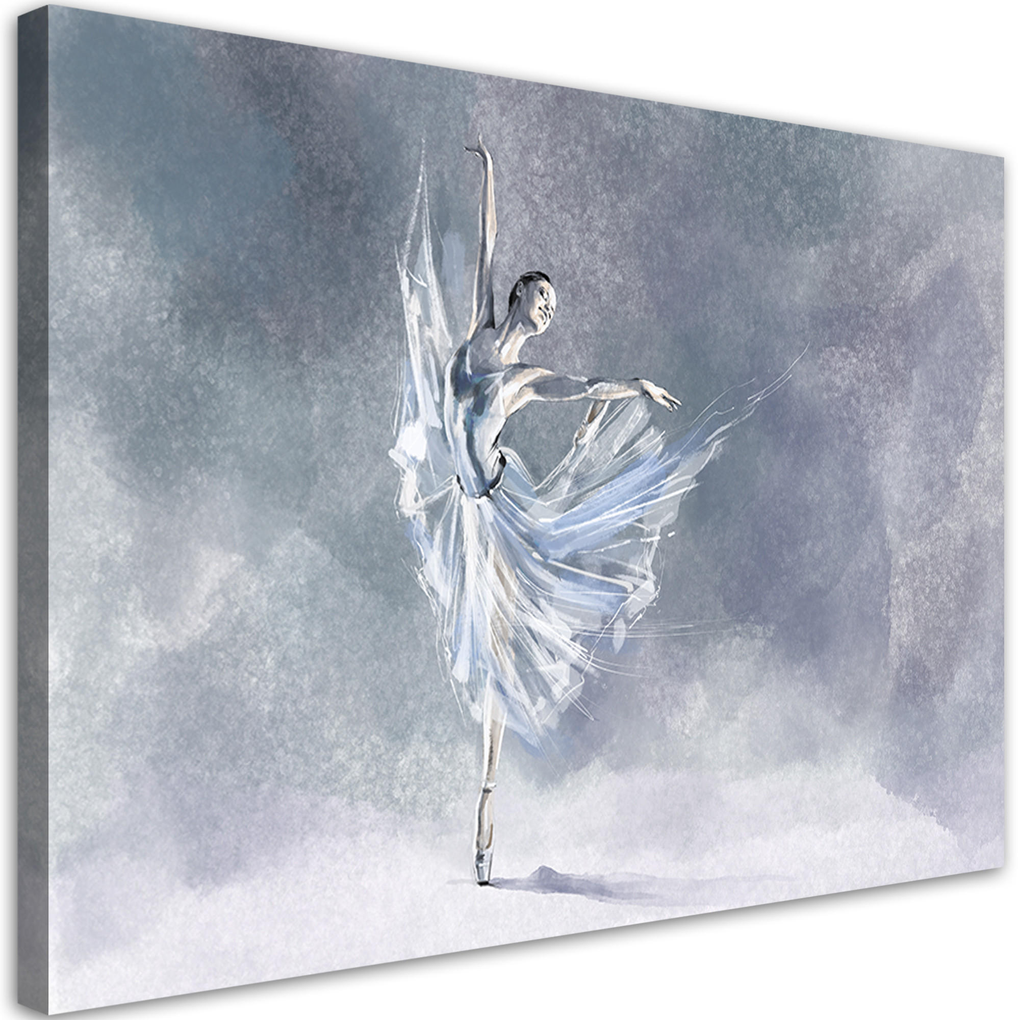 WANDBILD ballerina pirouet - Lila, Textil (60/40cm) - Feeby