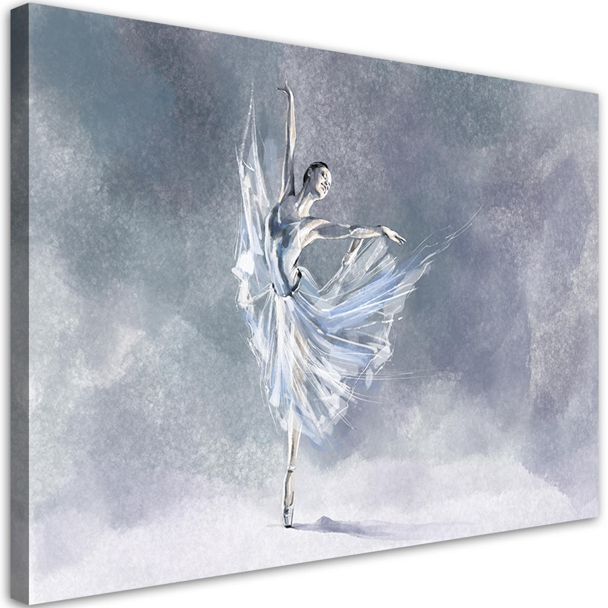 WANDBILD ballerina pirouet - Lila, Textil (60/40cm) - Feeby