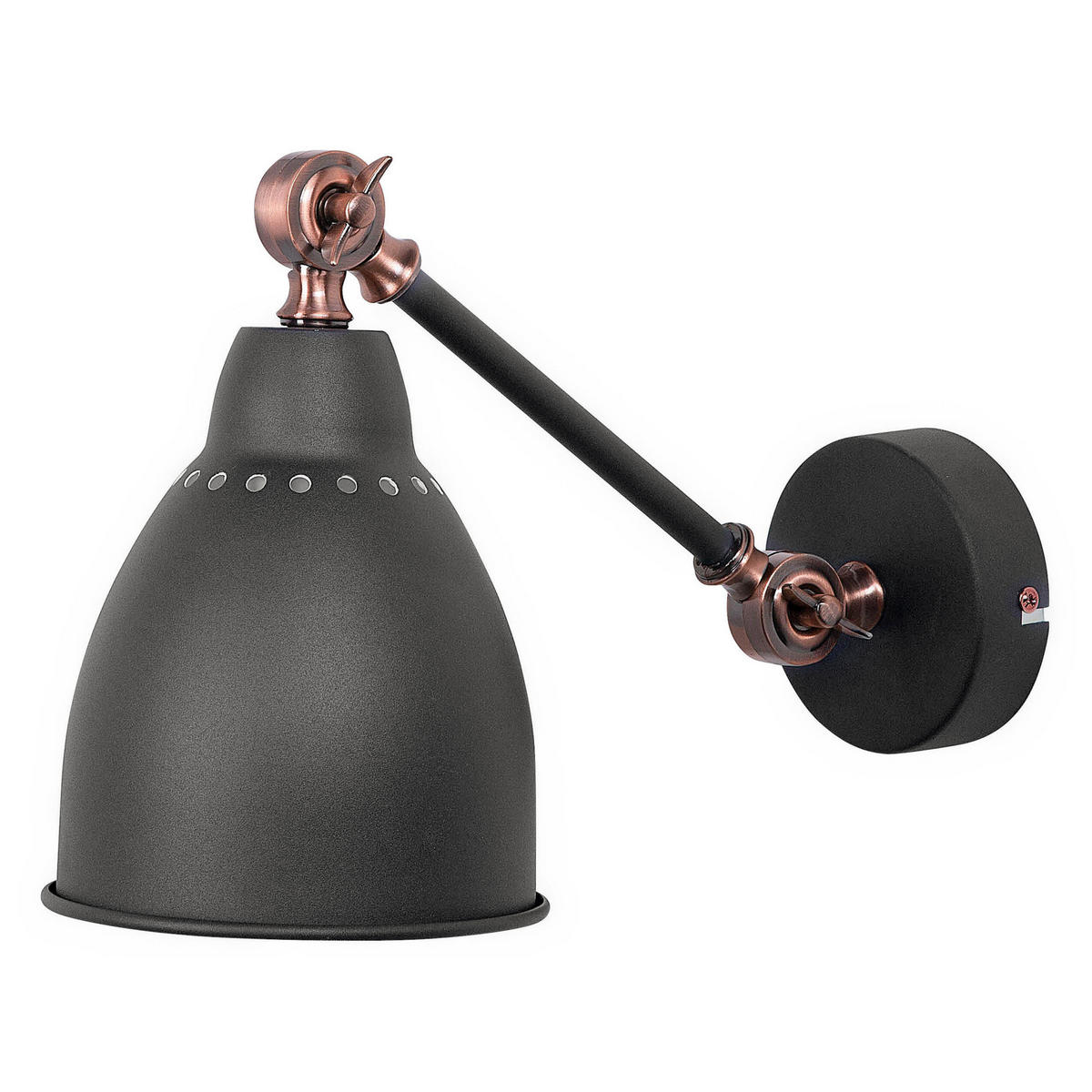 WANDLEUCHTE Mississippi 78/14/18-44 cm - Grau, Metall (14/23/49cm) - Beliani