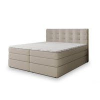 POSTEL BOXSPRING AREZI 180x200 cm, s matrací a úložným prostorem, béžová - béžová, kompozitní dřevo/textil (180/200cm) - MASSENO