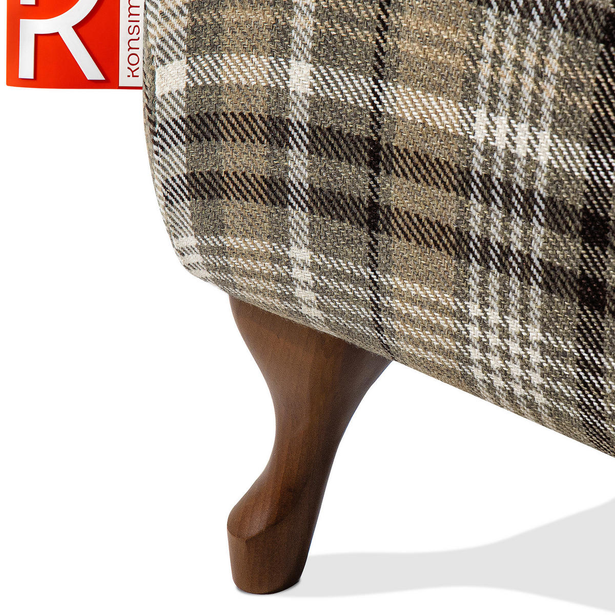 FUẞSTÜTZE TOMIS, Braun/Beige - Braun, Eichenholz/Holz (50/40/50cm) - KONSIMO®