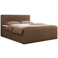 BOXBETT PARIS DUO 120/200 - Braun Kunstleder - H3 - Braun, Holz/Textil (120/200cm) - MKS
