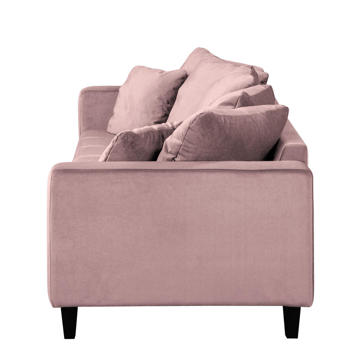 3-SITZER SOFA - Samt - Mauve, Textil (228/85/90cm) - home24