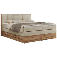BOXSPRINGBETT ALBERO 1 KING 120/200 Beige Velvet - H3 - Beige, Holz/Textil (120/200cm) - MKS