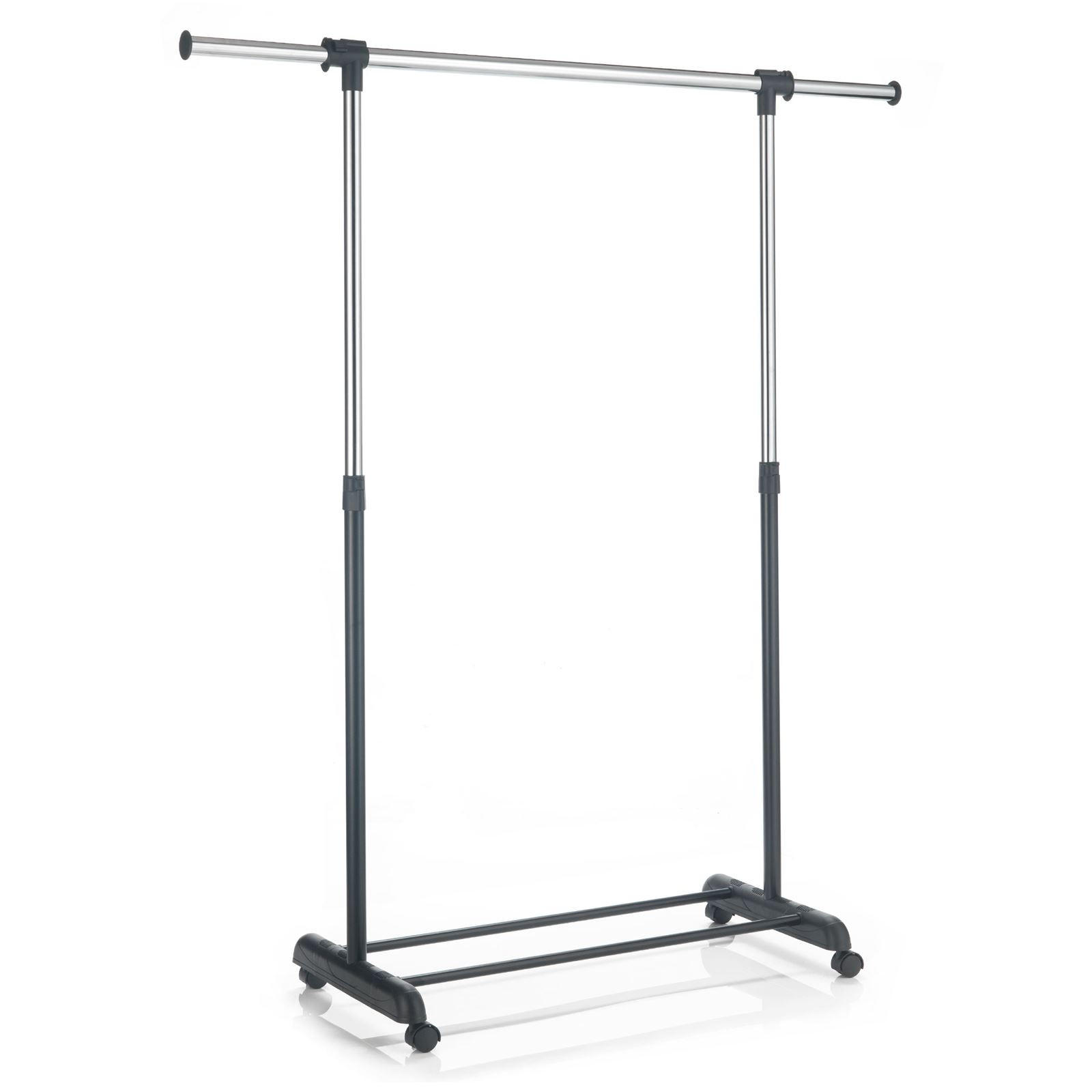 CARO-Möbel Rollgarderobe Schwarz 93x96x44 cm