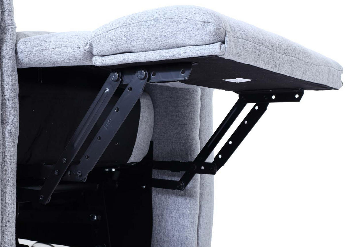 MASSAGESESSEL HxBxT 144x83x83cm Sitzhöhe 50cm Stoff/Textil Hellgrau Sessel - Hellgrau, Textil (83/144/83cm) - BERLINLODGE