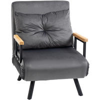 SCHLAFSESSEL 63/73/81 cm mit Liegefläche 63/185 cm, 5-fach verstellbar - Dunkelgrau, Metall (73/81/63cm) - BEAOK