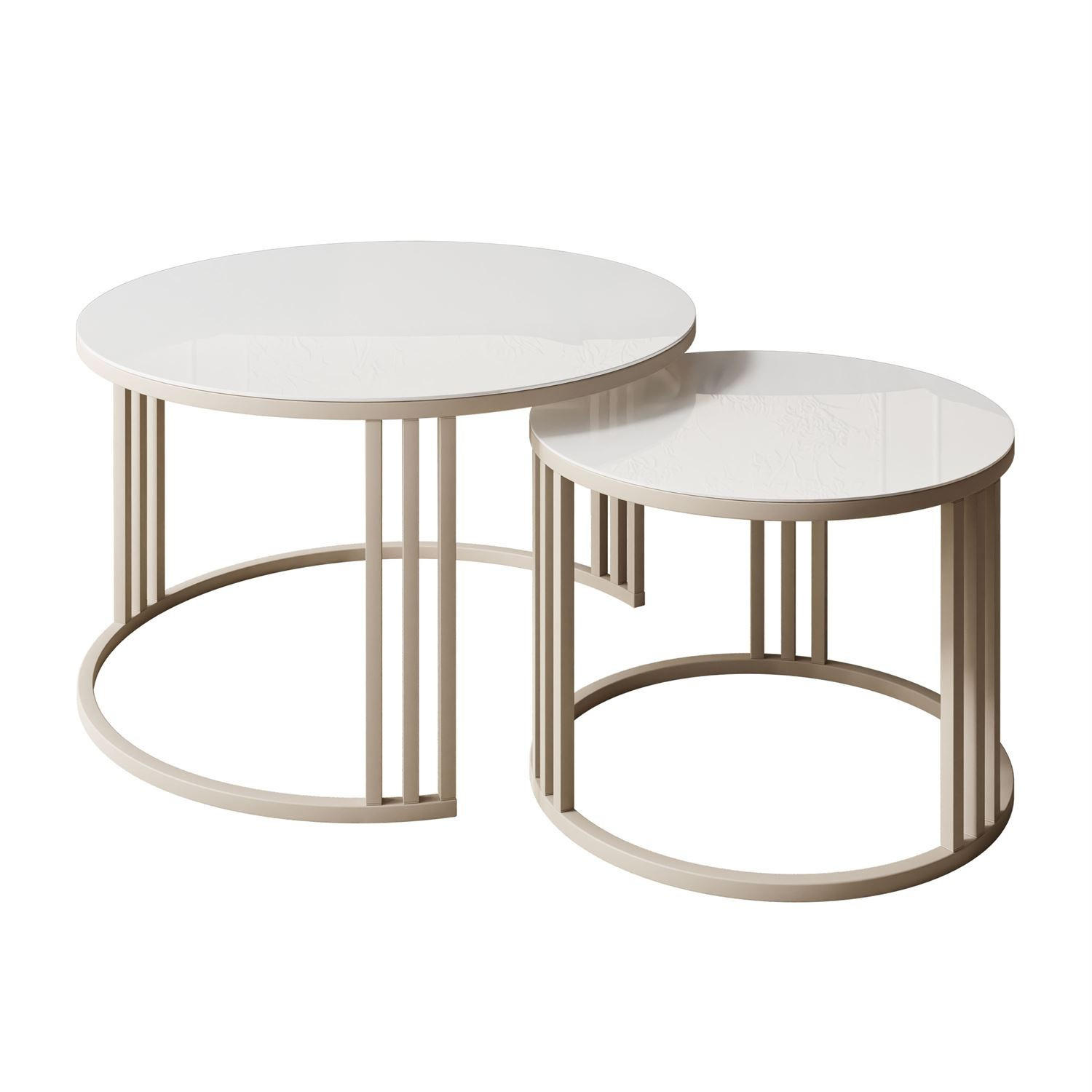 Lookway Couchtisch Kaschmir, Weiß 70x48x70 cm