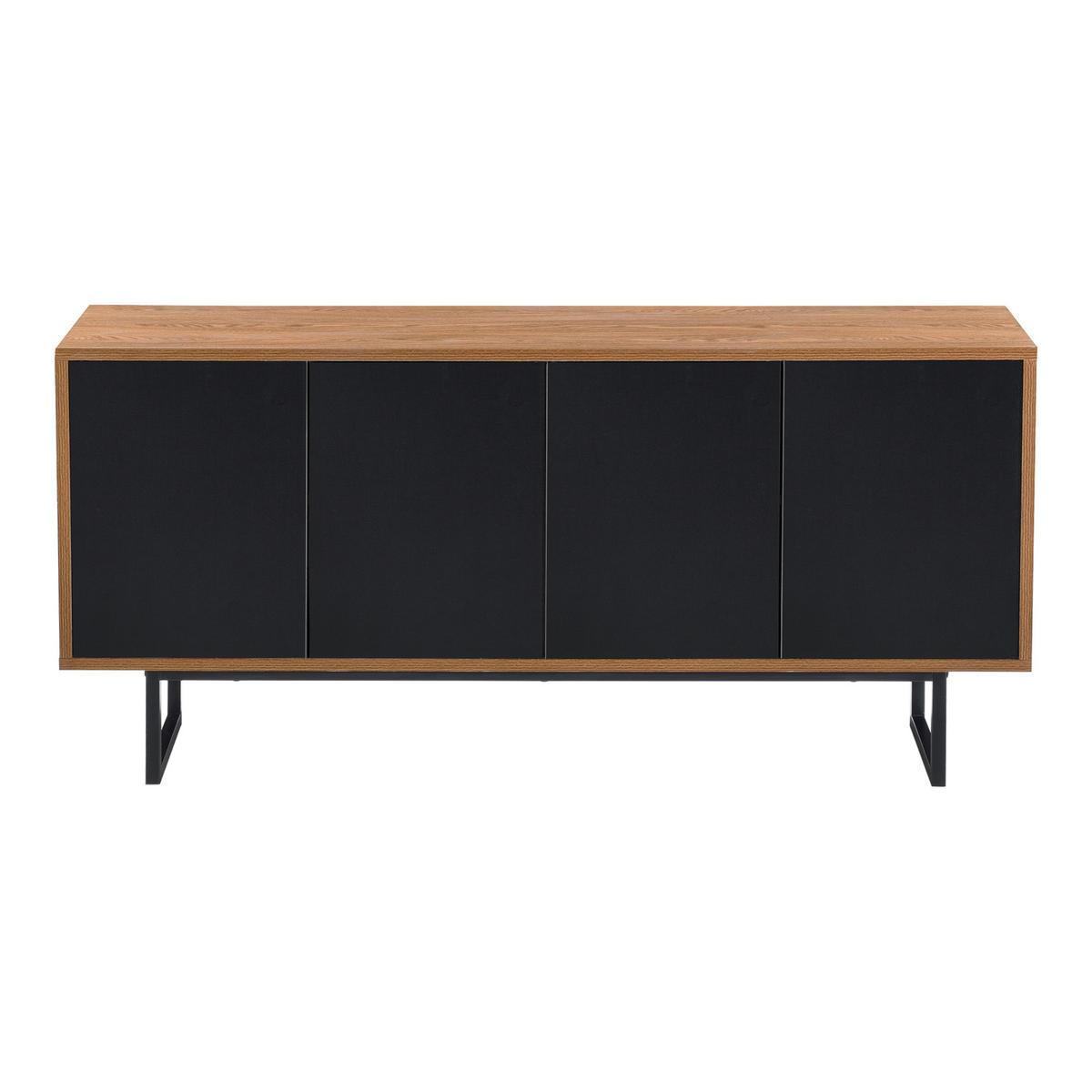 SIDEBOARD Mariestad - Schwarz, Holzwerkstoff/Metall (120/55/30cm) - [en.casa]