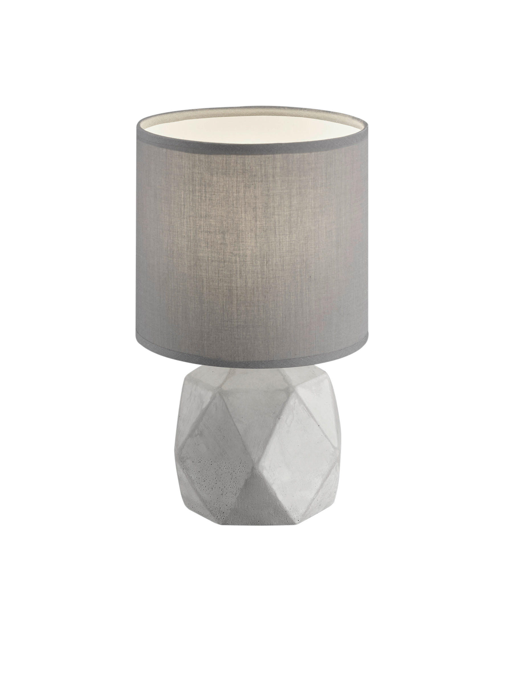 TISCHLAMPE PIKE - Grau - 16/16/28 cm - Grau, Stein (16/16/28cm) - Trio Leuchten