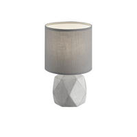 TISCHLAMPE PIKE - Grau - 16/16/28 cm - Grau, Stein (16/16/28cm) - Trio Leuchten