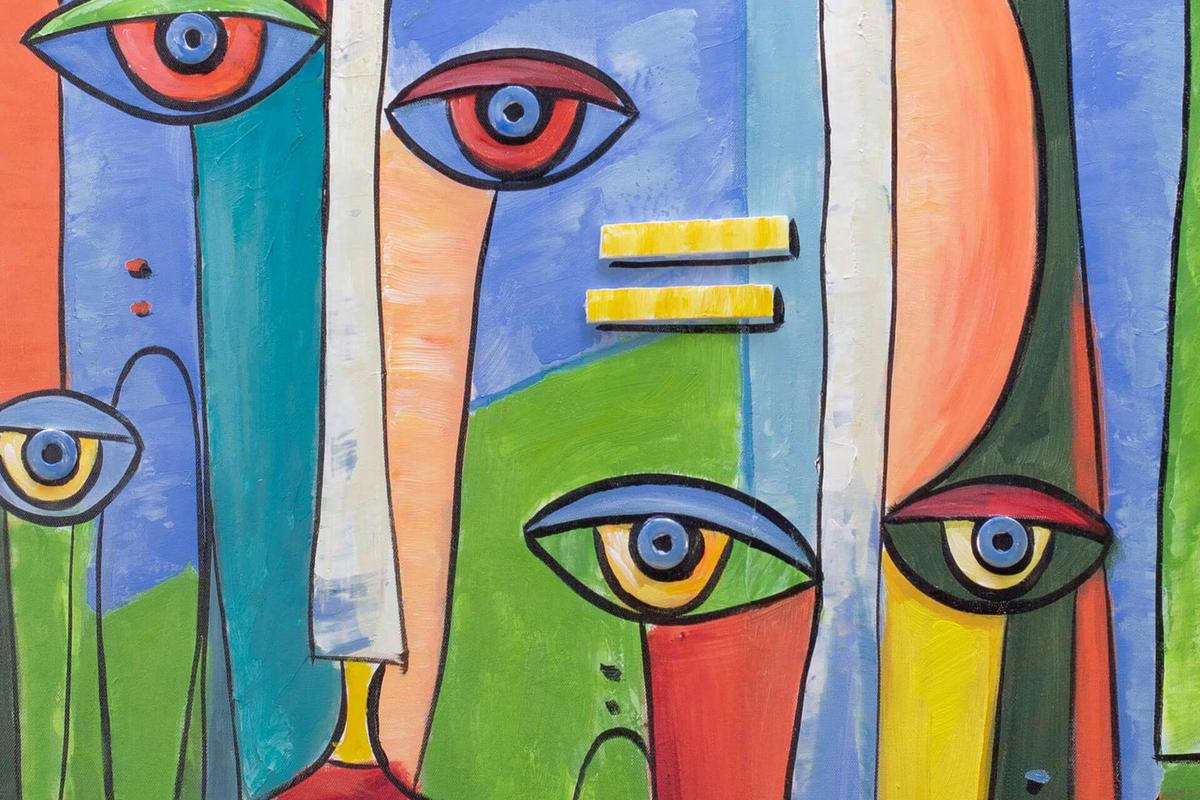 ACRYLBILD HANDGEMALT 60/90 cm - Multicolor, Holz/Textil (60/90cm) - KUNSTLOFT