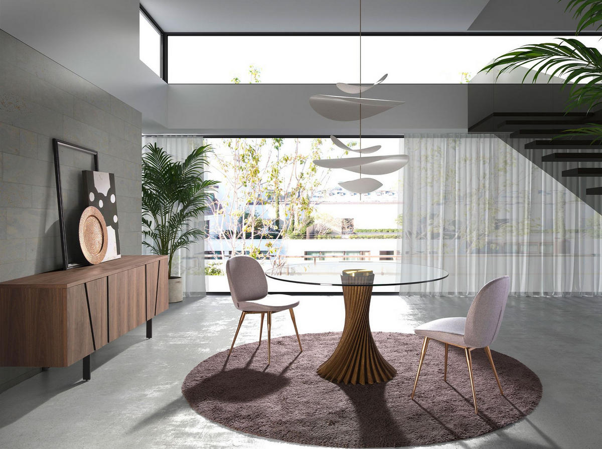 SIDEBOARD Sideboard Nussbaum und schwarzer Stahl 191/50/74 cm - Walnussfarben, Holz (191/74/50cm) - ANGEL CERDA