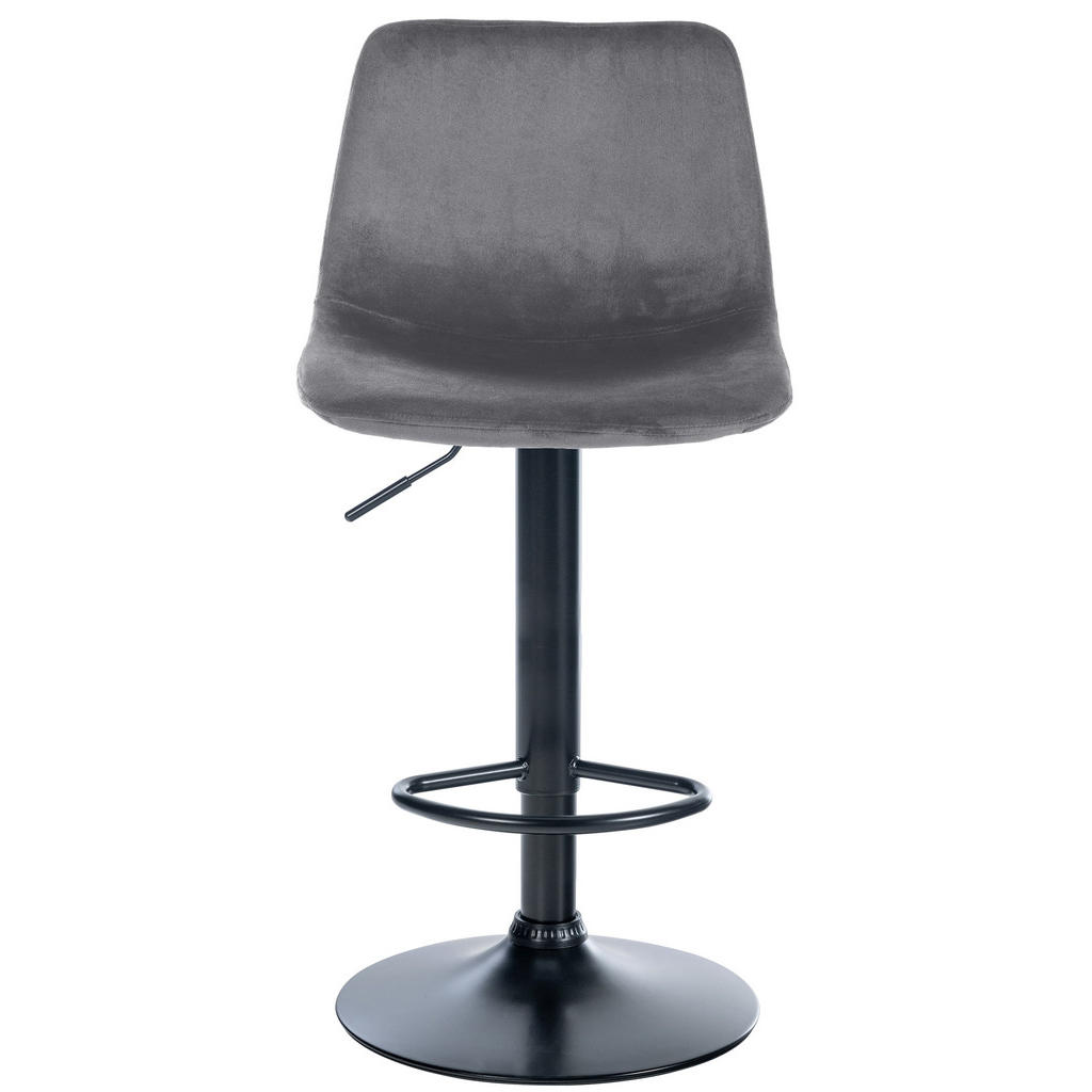 Thumbnail - CLP Barhocker, Dunkelgrau, Schwarz, Textil, 44x88x43 cm, Esszimmer, Barmöbel, Barhocker