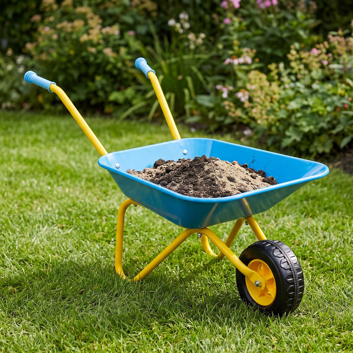 ROABĂ Albastră pentru copii metal - albastru, material plastic/metal (74/43/36cm) - Relaxdays