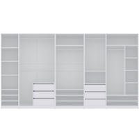 GARDEROBENSCHRANK OFFEN TRES R/B Weiß 380/206/51 cm - Weiß, Holzwerkstoff (380/206/51cm) - Marmex Möbel