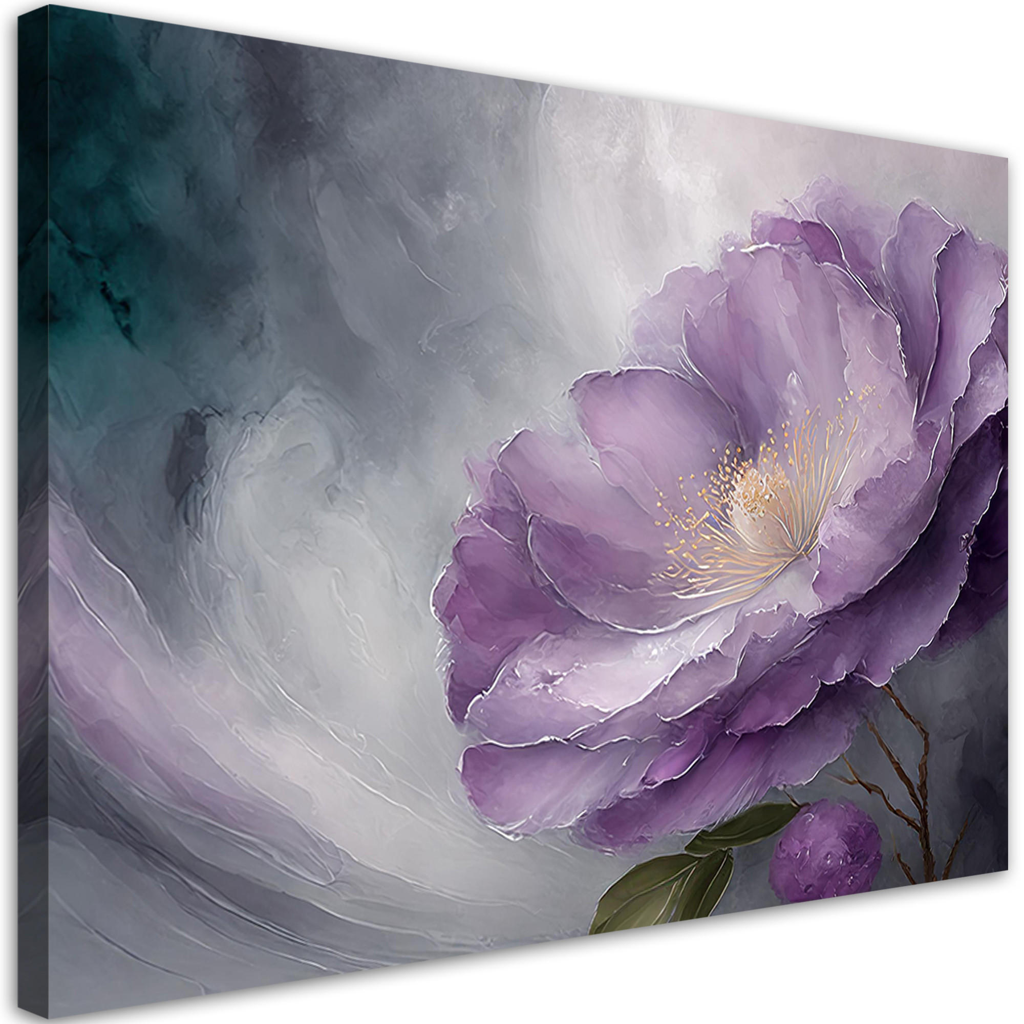 WANDBILD blüte - Lila, Textil (60/40cm) - Feeby