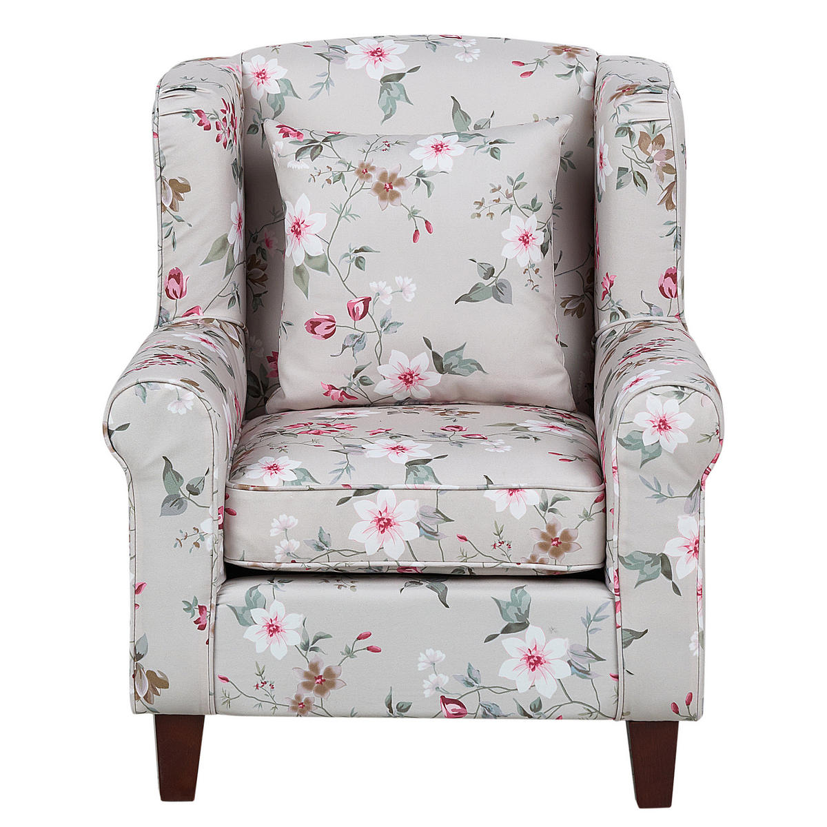 SESSEL Creme Hamar - Beige/Multicolor, Textil (77/95/78cm) - Beliani