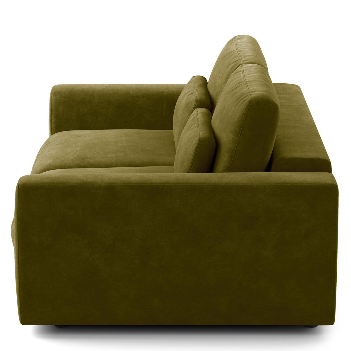 2-SITZER SOFA - Schwarz/Grün, Kunststoff/Textil (182/80/117cm) - home24