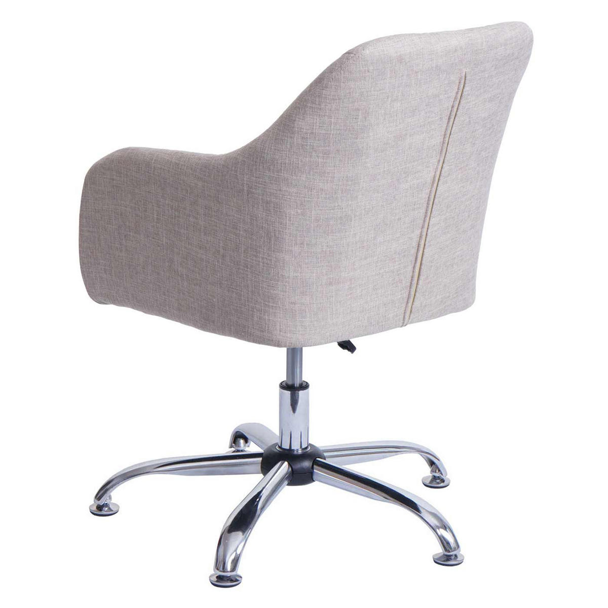 DREHSTUHL HxBxT 91x57x62cm Sitzhöhe 41cm drehbar höhenverstellbar Metall Textil Creme - Creme, Textil (57/91/62cm) - PROREGAL