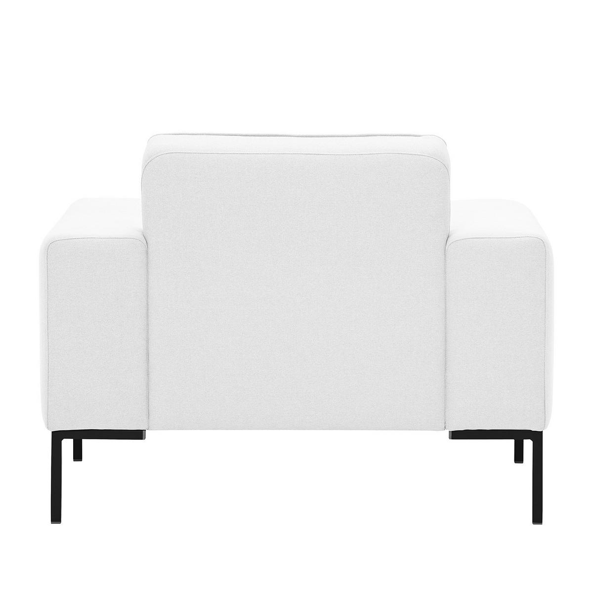 SESSEL - Webstoff - Schwarz/Weiß, Textil (102/77/93cm) - home24