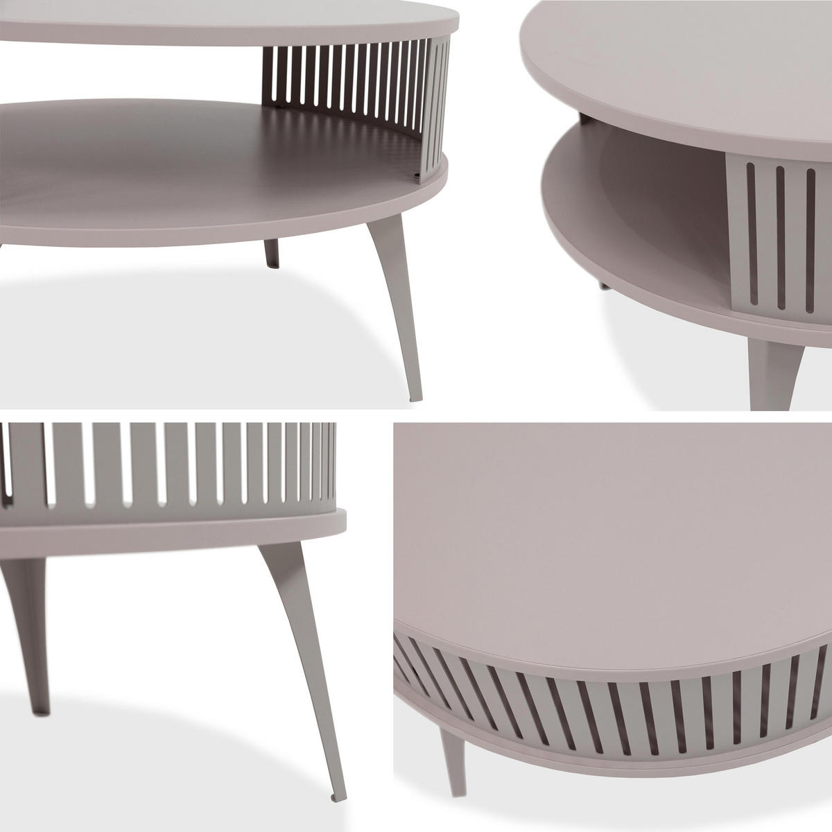 COUCHTISCH Roenni Cashmere - Kaschmir/Weiß, Holzwerkstoff/Metall (75/75/30cm) - MIRJAN24