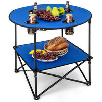 CAMPINGTISCH Blau - Blau, Textil (72/72/59cm) - COSTWAY