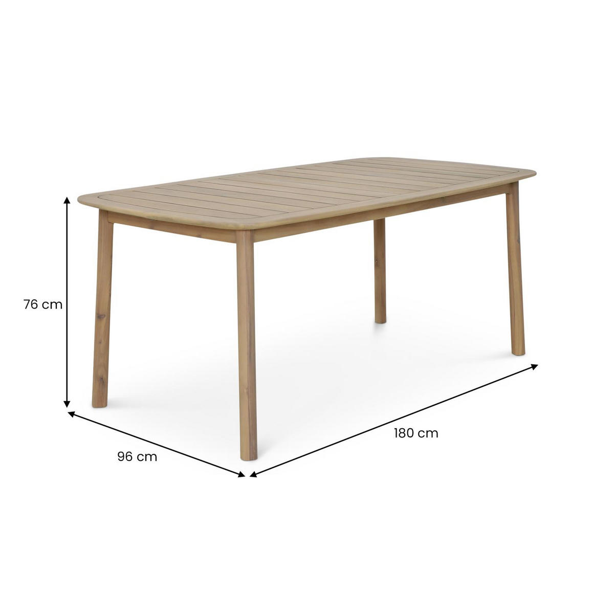GARTENMÖBEL SET SURIN 7er Set natur/grau - Naturfarben/Grau, Holz - IDIMEX