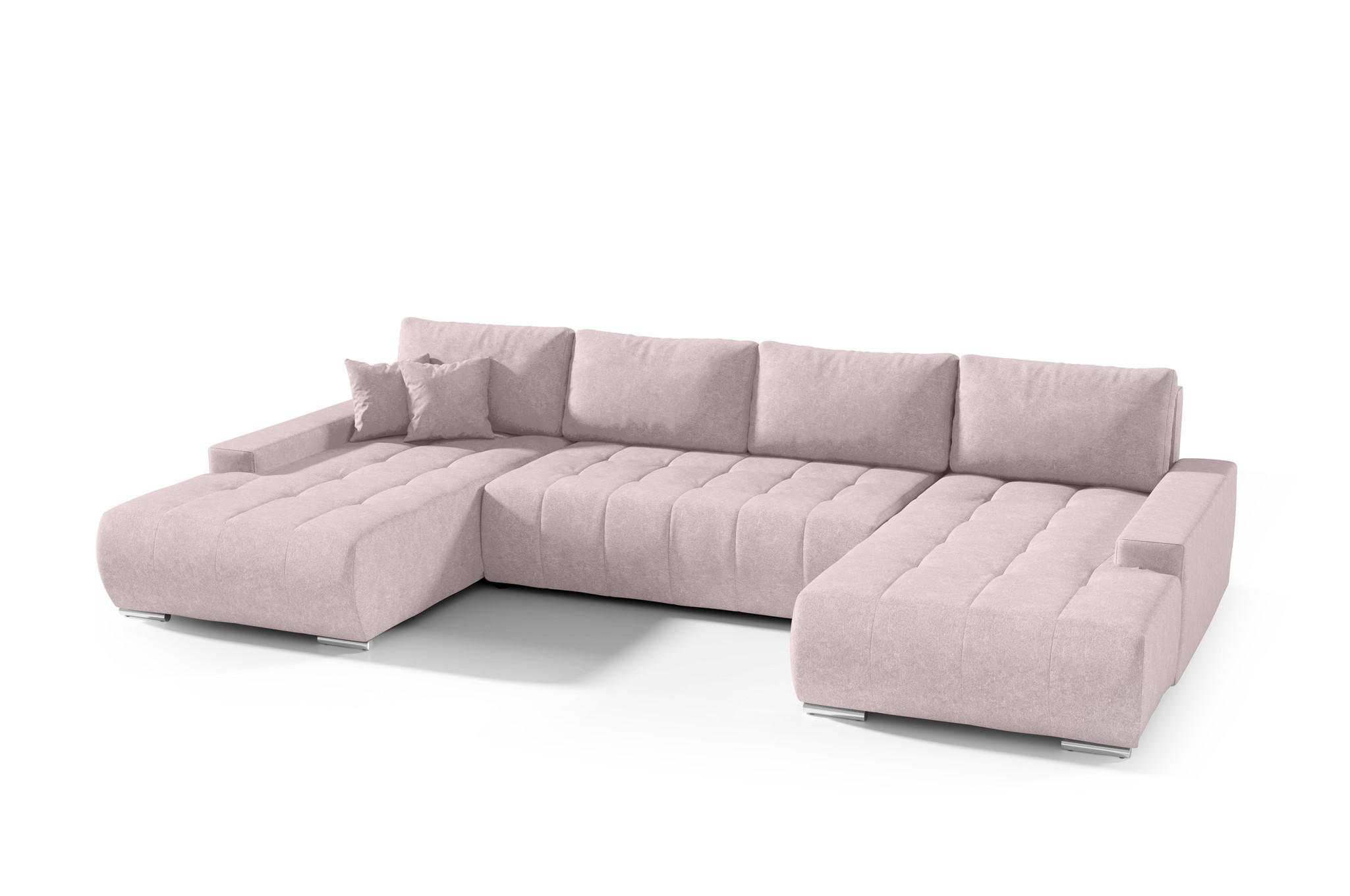 WOHNLANDSCHAFT Vogar In Aston - Rosa, Holzwerkstoff/Textil (350/85/185cm) - Fun Möbel