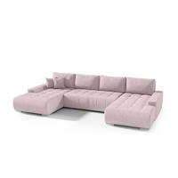 WOHNLANDSCHAFT Vogar In Aston - Rosa, Holzwerkstoff/Textil (350/85/185cm) - Fun Möbel