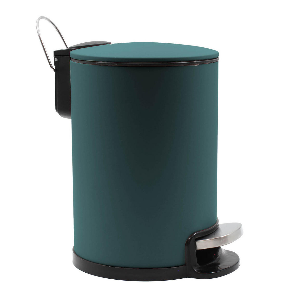 TRETEIMER mit sanftem Schließmechanismus Metaline 3 l 26/17/20 cm - Grün, Metall (17/20/26cm) - Douceur d´intérieur