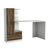 SCHREIBTISCH Domingos Weiß Walnuss - Walnussfarben/Weiß, Holzwerkstoff (61.8/149.5/120cm) - moebel17
