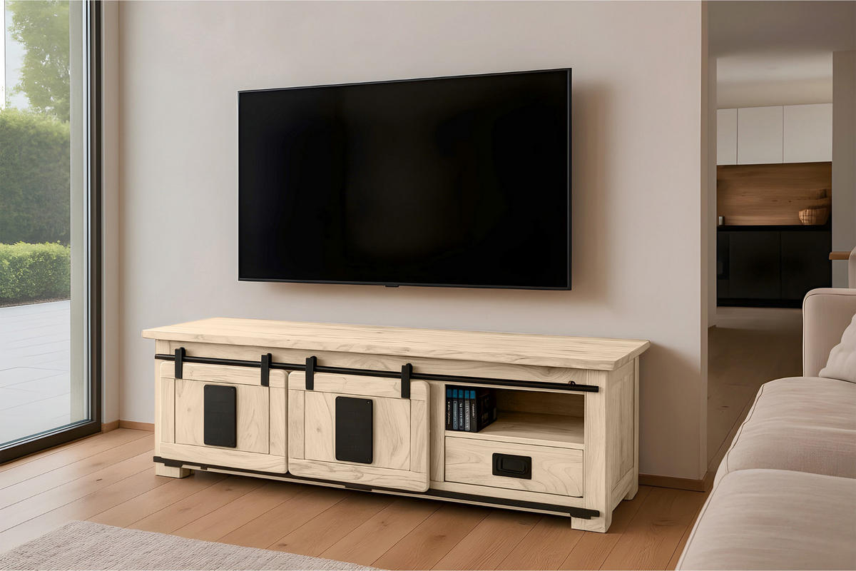 LOWBOARD LIBRO - Beige, Holz (160/50/45cm) - SAM