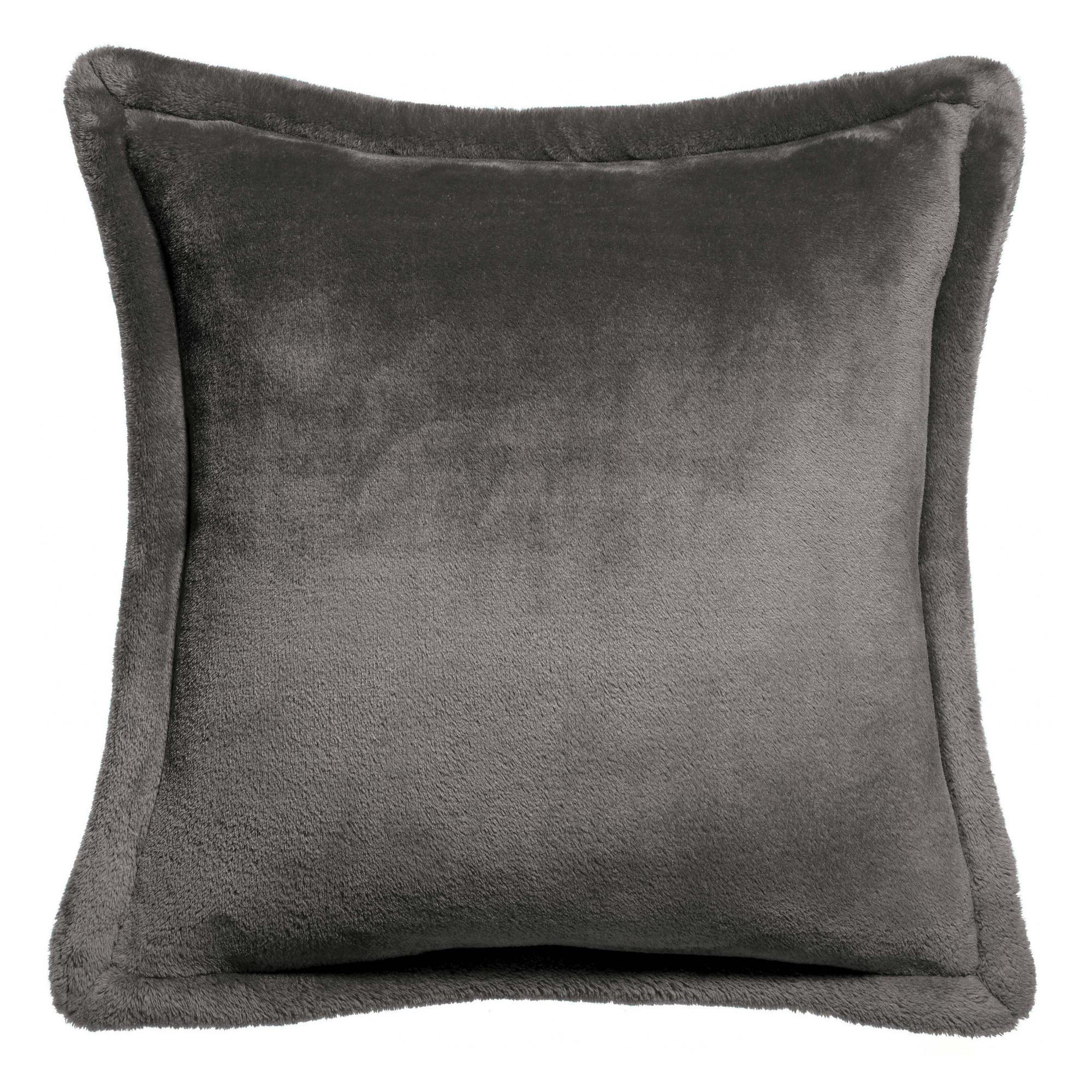 KISSEN Tender asphaltgrau 50 x 50 cm - Dunkelgrau, Textil (50/50cm) - Vivaraise