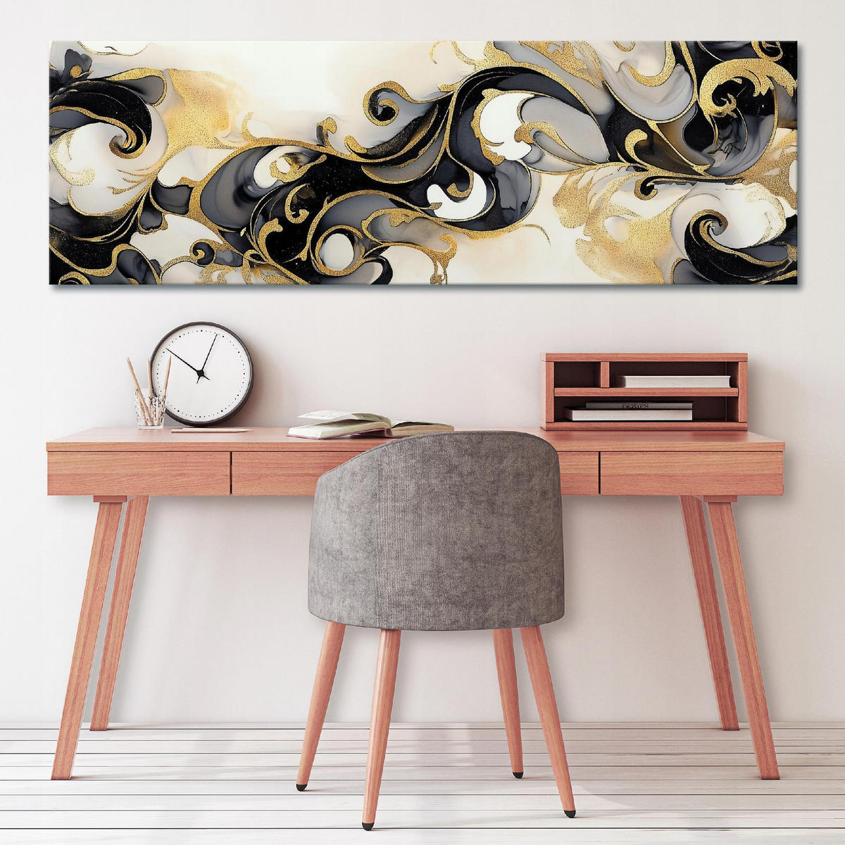 LEINWANDBILD Abstrakt Modern 145x45 - Multicolor, Holzwerkstoff (145/45cm) - Wallarena