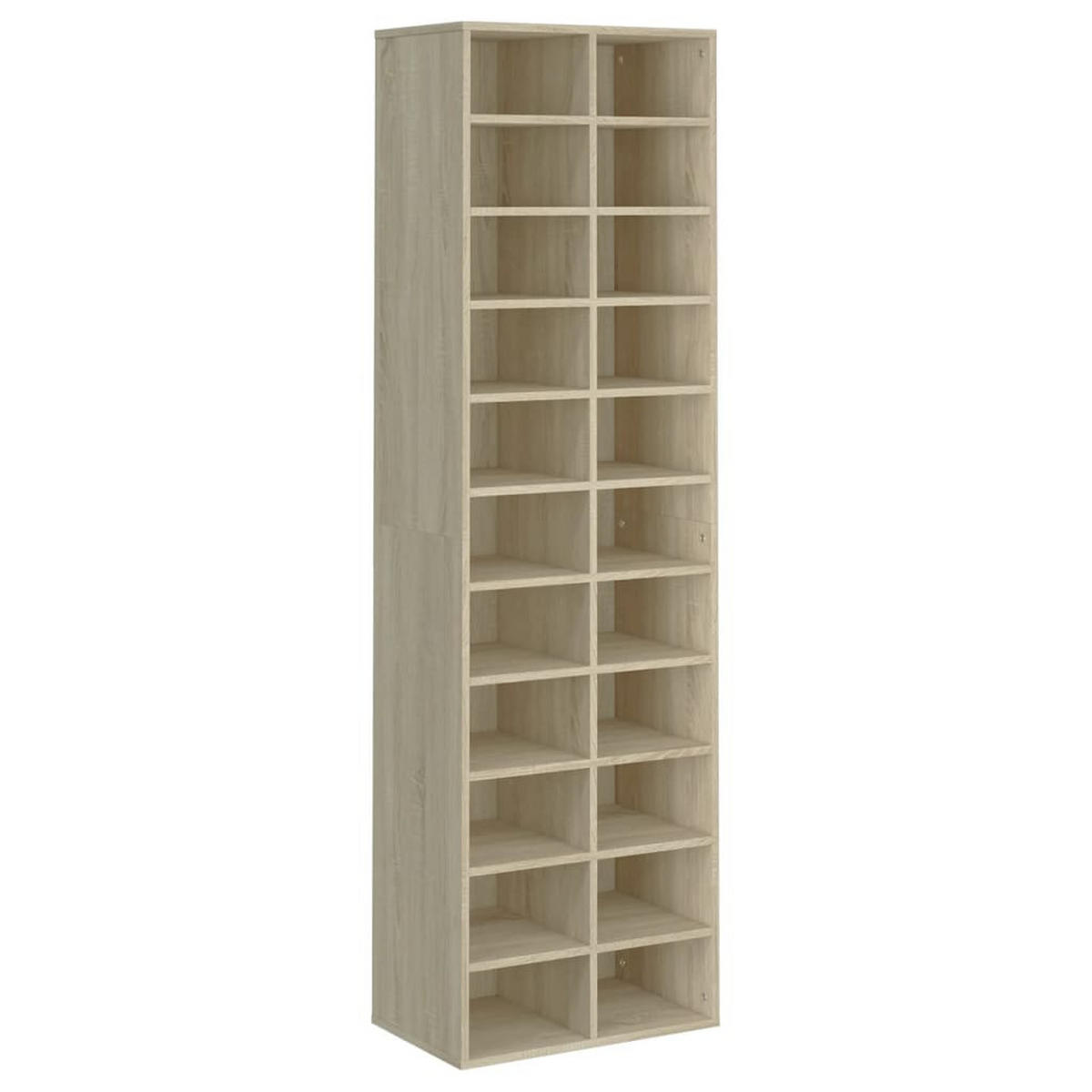 SCHUHSCHRANK Emmendingen 54/34/183 cm - Braun, Holzwerkstoff (54/183/34cm) - Nettlife