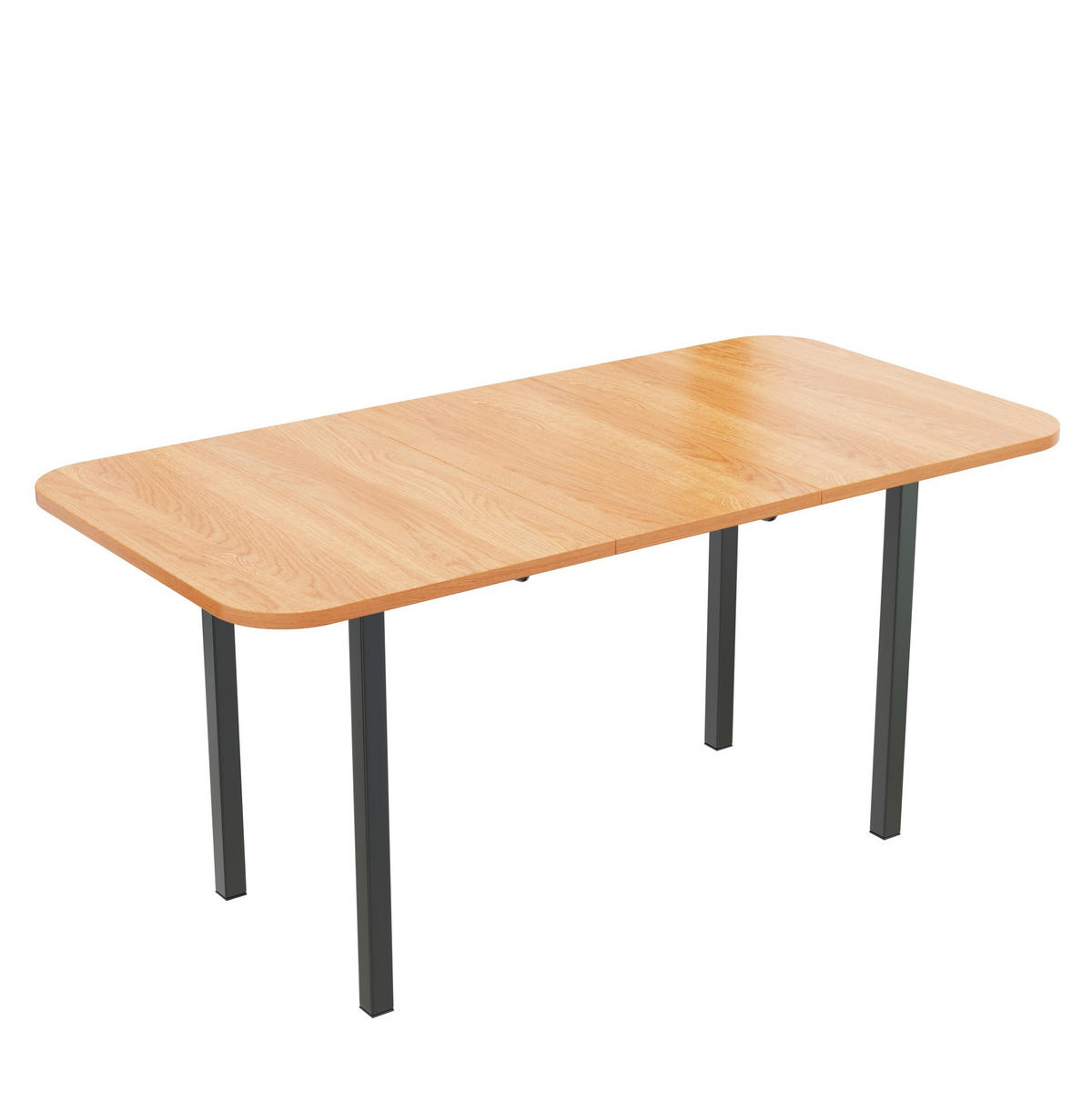 ESSTISCH ausziehbar 120-160 cm MDF Holzfarbe - Weiß, Metall (160/80/75cm) - Meubliv