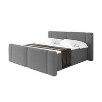 BOXBETT mit Matratze H4 - EVON Zanozek - 140x200 cm Grau - Taupe, Holzwerkstoff (140/200cm) - ALTDECOR