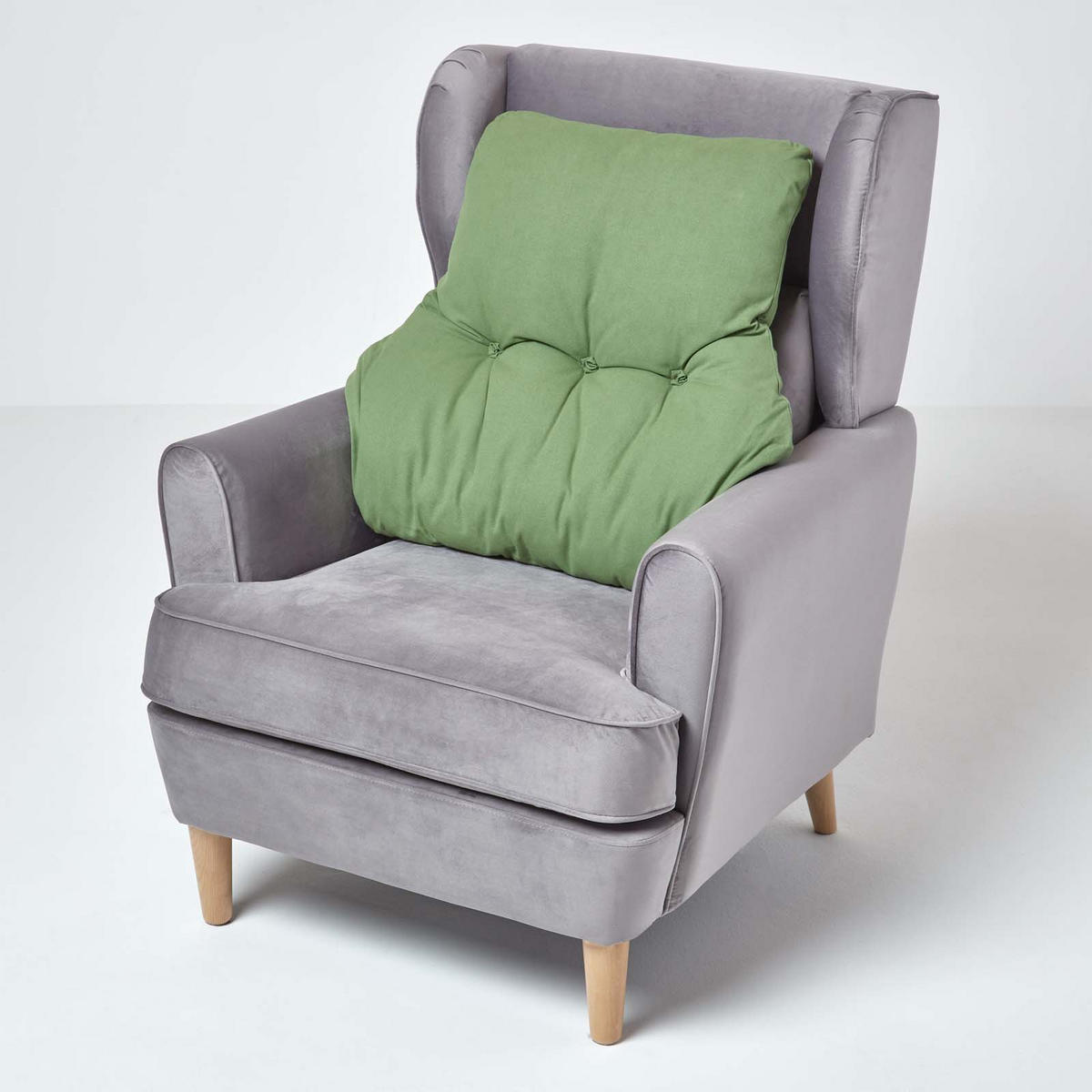 RÜCKENKISSEN grün 68/58 cm – Stützkissen für Sessel, Baumwolle - Grün, Textil (68/15cm) - Homescapes